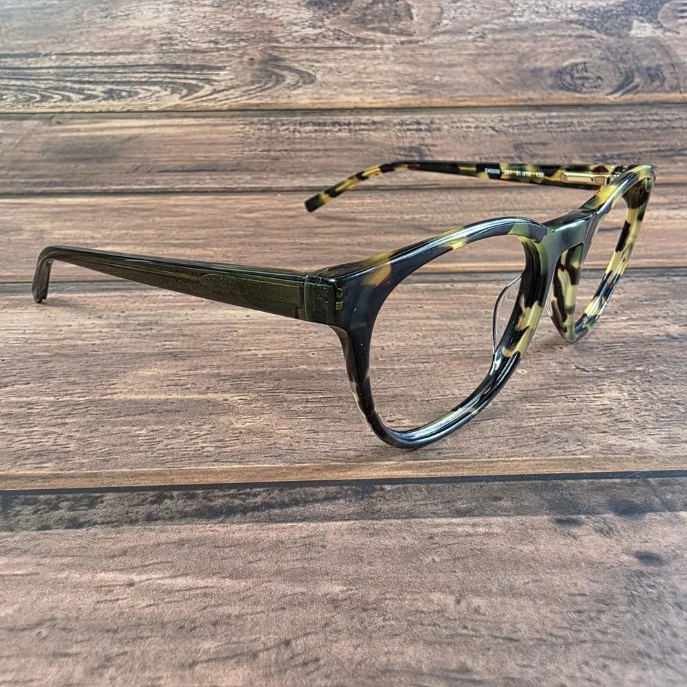 DKNY‎ DK5000 281 Green Tortoise Round Eyeglasses Frames 51-18-135